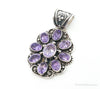 Large Indonesia Designer ATI Amethyst Sterling Silver Necklace Pendant
