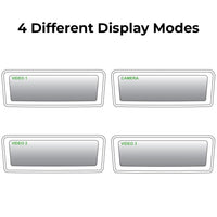Master Tailgaters 8" Frameless Rear View Mirror with 7" LCD Screen | Rearview Universal Fit Mount | 4 Video Inputs | Auto Adjusting Brightness LCD | Anti Glare | Full Original Mirror Replacement