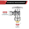 10 Pcs 1/2" Push Connect x 1/4" OD Compr. Angle Stop Valve w/ABS Handle (Lead Free) Plumbingsell