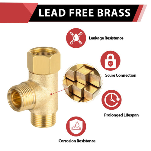 10 Pcs 3/8" Compr. x 3/8" Compr. x 3/8" Brass Tee Adapter Plumbingsell