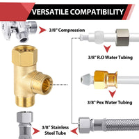 3/8" Compr. X 3/8" Compr X 3/8" Compr. Add-A-Tee Adapter (Lead Free)