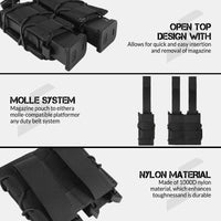 Votagoo Molle Mag Pouch 9mm/.40 Caliber Single/Dual Stack Adjustable Mag Pouch
