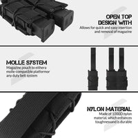 Votagoo Molle Mag Pouch 9mm/.40 Caliber Single/Dual Stack Adjustable Mag Pouch