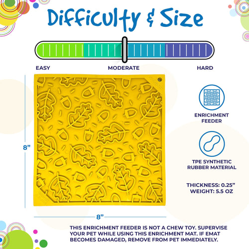 Autumn eMat - Enrichment Lick Mat For Dogs and Cats| Fall Leaves Design | SodaPup