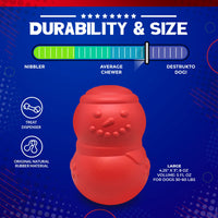 Snowman Dog Toy - Durable Winter Chew Toy for Large Dogs | USA Made