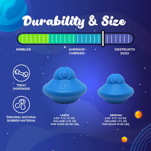 Flying Saucer Dog Toy - Durable UFO Chew Toy & Treat Dispenser | USA Made