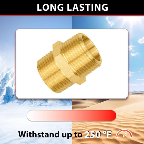 1/2" Male NPT Brass Hex Connector