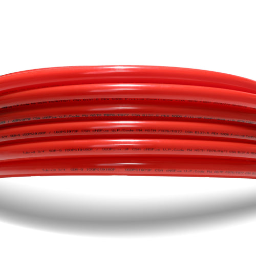 1/2" PEX-B Pipe 500ft Length Red Color with Oxygen Barrier (EVOH), NSF Certified for Potable Water and Heating Applications Plumbingsell