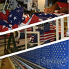 1.5x3ft Printed Polycotton Betsy Flags Mini Fan Flag, Stars and Stripes Bunting EasyOptionXY LLC