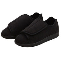 Silverts Womens Extra Extra Wide Easy Closure Slippers Black