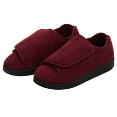 Silvert s Women’s Double-Extra Wide Easy Closure Slipper For Seniors 12 Wine