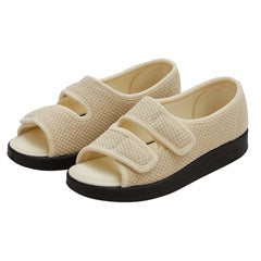 Silverts Womens Easy Closure Sandal For Indoors & Outdoors Natural