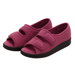 Silvert s Womens Easy Closure Sandal For Indoors & Outdoors Rose Petal