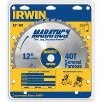 Irwin Marathon 12 in. Dia. x 1 in. Carbide Miter and Table Saw Blade 40 teeth 1 pc EasyOptionXY LLC