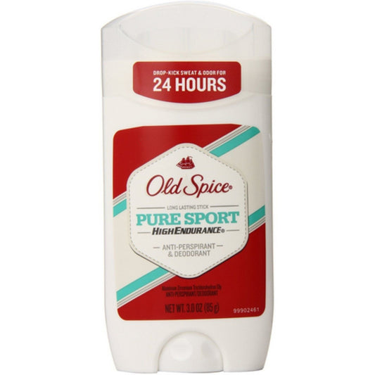 Old Spice High Endurance Invisible Solid Antiperspirant Deodorant For Men Pure Sport Scent 3.0 Oz