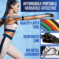 XGear Fitness 11-Piece Exercise Resistance Band Set with Handles