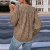 Wild West Leopard Print Top – Trendy Long Sleeved Cowgirl Top for Stylish Women
