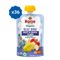 Holle Organic Blue Bird - Fruit & Grain Purée Pouches