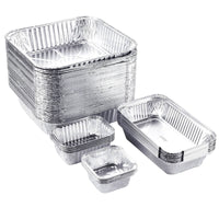 51-Packs: IMAGE 4 Size Aluminum Loaf Pans Disposable Premium Heavy-Duty Tin Foil