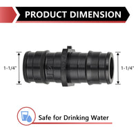 10 Pcs PEX A Expansion 1-1/4" x 1-1/4" PPSU Coupling Wholesale