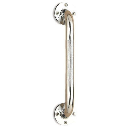 Nova Wall Grab Bar Chrome With Knurled Handle 12 Inch