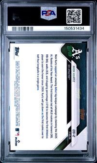 Graded 2025 Topps Now Nick Kurtz #OS2 Offseason Gold Foil /50 Rookie RC Baseball Card PSA 10 Gem Mint