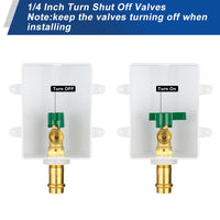 1/2" Copper Press Inlet, Ice Maker Outlet Box, with Installed 1/4 Turn Ball Valve Plumbingsell
