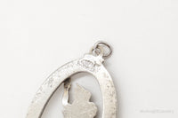 Antique Theda Saint Christopher Protect Us Sterling Silver Pendant