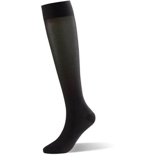 Dr. Comfort Knee High Sheer Compression Socks, 15-20 mmHg (Black, Small)