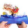 Santa Sleigh Christmas Pop Up Card