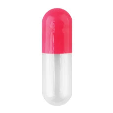 CONI-SNAP Empty Capsules, Size 1 (Pink Opaque/Clear), 5000 Count