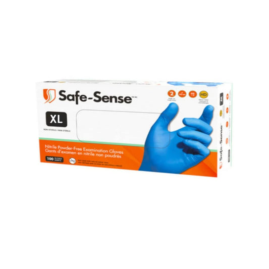 Safe-Sense Powder-Free Nitrile Gloves, X-Large (100 Count Dispenser Box)