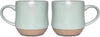 Bosmarlin Large Stoneware Speckled Coffee Mugs Set of 2, Big Tea Cup, 17 Oz, Dishwasher and Microwave Safe