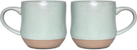 Bosmarlin Large Stoneware Speckled Coffee Mugs Set of 2, Big Tea Cup, 17 Oz, Dishwasher and Microwave Safe