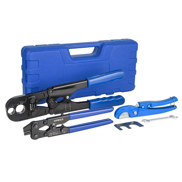 1/2" & 3/4" Pex Crimping Tool with Copper Ring Decrimper, Cutter Plumbingsell