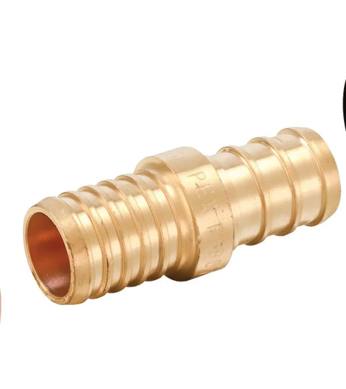 PEX-B Crimp 1/2-Inch Pex x 1/2-Inch PB Transition Brass Pex Coupling (Lead Free) Plumbingsell