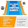 DYYBeach Blanket, Extra Large Oversized 10'X 9' for 7 Adults Soft Beach Mat, Lightweight & Durable with 6 Stakes & 6 Pockets, Waterproof Sandless Picnic Mat Easy to fold for Travel, Camping, Hiking