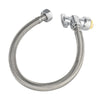 18" 1/2" Push x 1/2" FIP Faucet Hose Connector,1/4-Turn, Angle