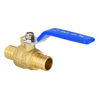 10 Pcs 1" PEX Crimp Ball Valve, Blue (Lead Free)