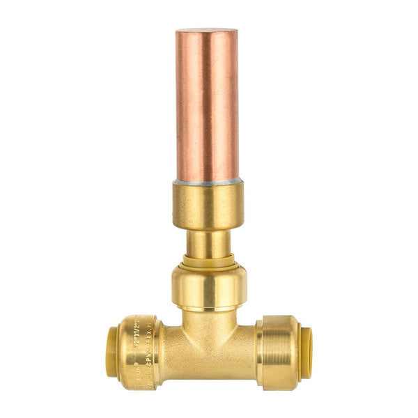 1/2" Push Fit, Water Hammer Copper Arrestor Tee (MH-350) Plumbingsell