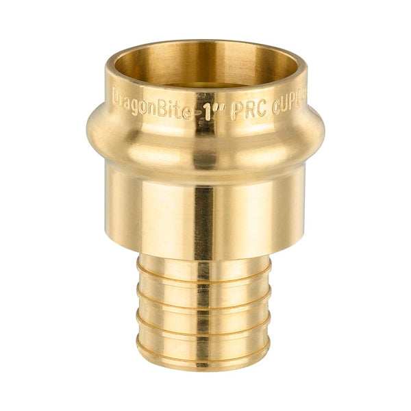 3/4" Copper Press x 1/2" PEX Crimp Brass Adapter (Lead Free)