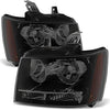 Akkon For 0713 Suburban Tahoe Avalanche Chrome Clear Headlights Direct Replacement Left Right