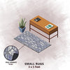 Premium Hand-Tufted Rug Made of 100% Wool  - Artic Crystal - 3x5 Feet