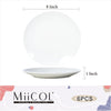 Miicol Ceramic Appetizer Plates Set of 6, White Dessert Plates 8 Inch, Small Dinner Plates, Modern Round Salad Plates, Porcelain Serving Dishes for Snack, Bread, Fruit, Microwave & Dishwasher Safe