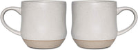 Bosmarlin Large Stoneware Speckled Coffee Mugs Set of 2, Big Ceramic Tea Cup, 17 Oz, Dishwasher and Microwave Safe (White, 2)