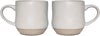 Bosmarlin Large Stoneware Speckled Coffee Mugs Set of 2, Big Tea Cup, 17 Oz, Dishwasher and Microwave Safe