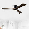 52" Ceiling Fan with Light for Bedroom, 3 Blades, Remote Control