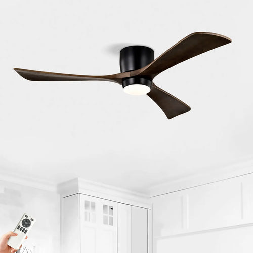 52" Ceiling Fan with Light for Bedroom, 3 Blades, Remote Control