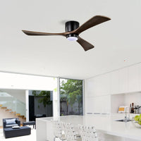 52" Ceiling Fan with Light for Bedroom, 3 Blades, Remote Control