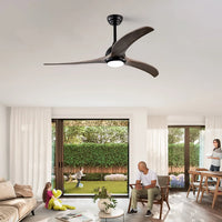 52" Ceiling Fan with Light Modern Design Remote and 6 Speed Options